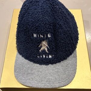 Navy and Gray fleecy like baseball Cap toddler. Winter Livin’